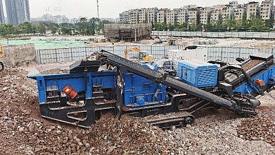 Mobile Construction Waste Crusher Plant