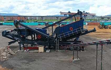Mobile Impact Crusher Plant 3 in 1 for Marble